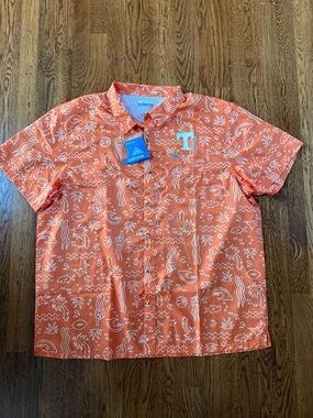 Columbia Orange Tennessee Volunteers Short-Sleeve Printed Button-Down Shirt